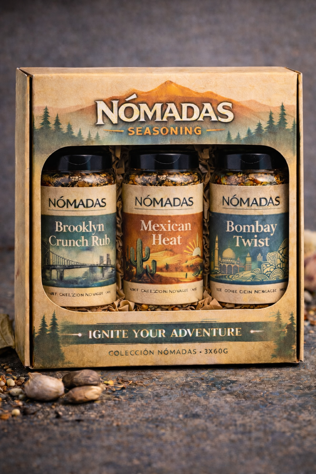!PRÓXIMAMENTE! Kit de 3 Rubs — Nómadas Seasoning