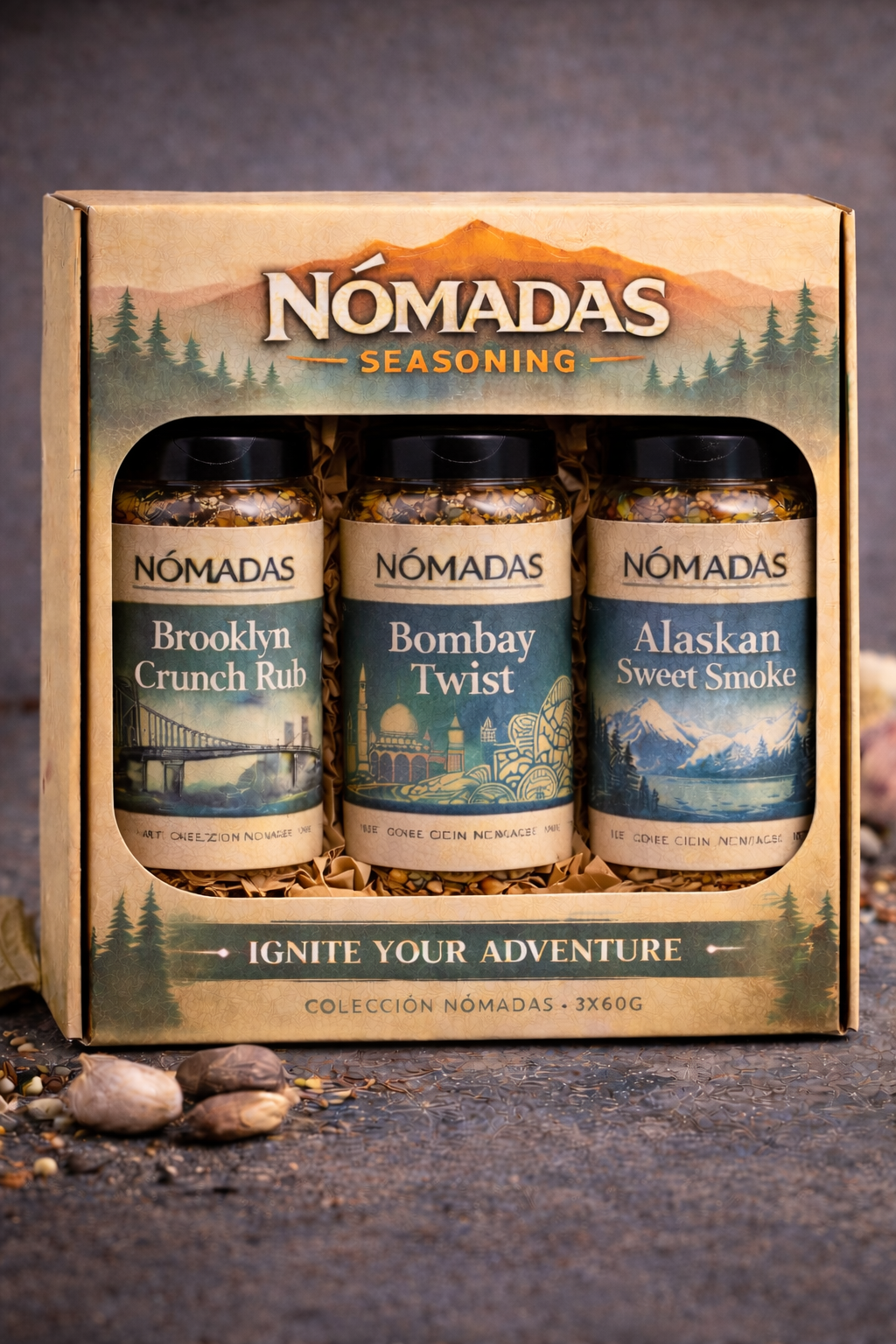 !PRÓXIMAMENTE! Kit de 3 Rubs — Nómadas Seasoning