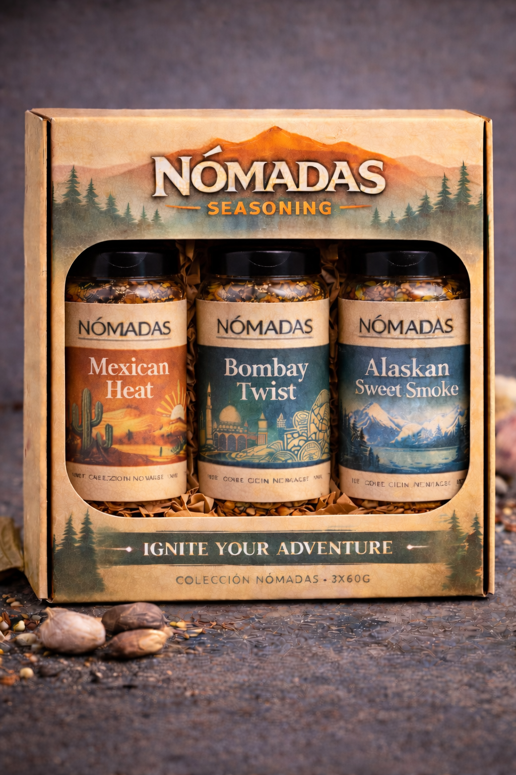!PRÓXIMAMENTE! Kit de 3 Rubs — Nómadas Seasoning